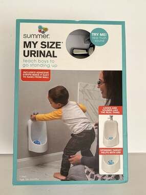 SUMMER My Size Urinal Help Teach Boys To Go Standing Up Real Flush Sound NEW